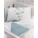 ensemble literie enfant literie bébé blanc rose bleu motifs floraux doux coton