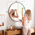 miroir rond or cadre doré moderne support mural chambre salon durable élégant autonomepage num