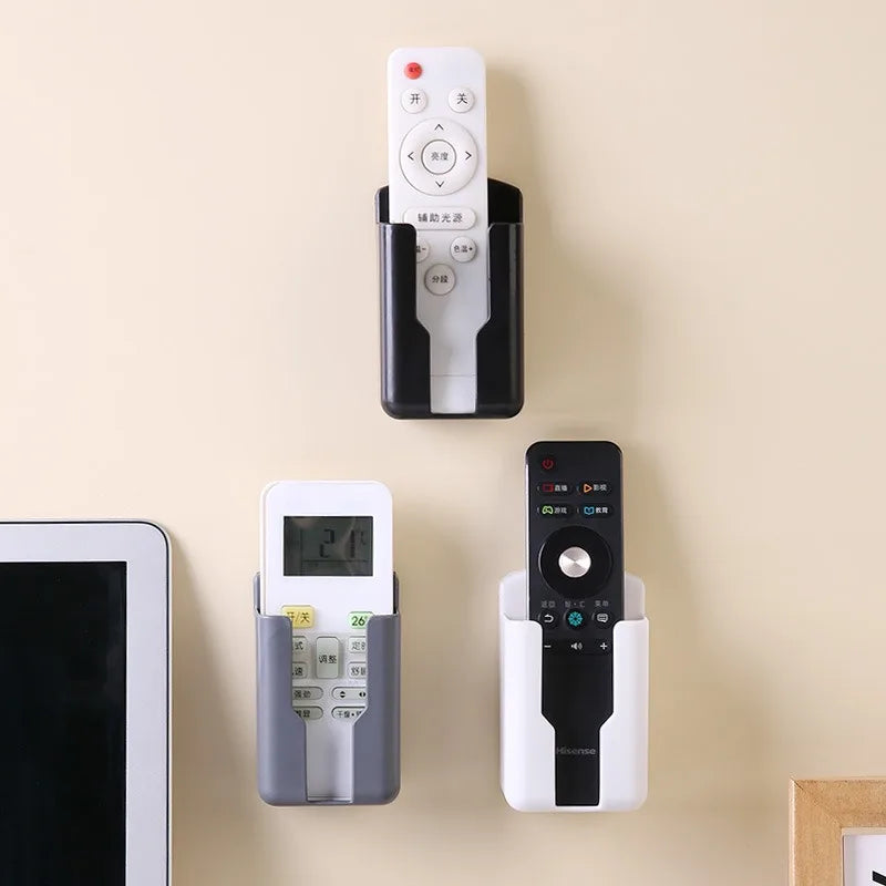 support mural blanc moderne télécommandes petits objets rangement multiple minimaliste fixations vis