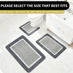 tapis bain doux absorbant gris clair rayures moderne non slip microfibre 40cm 60cm