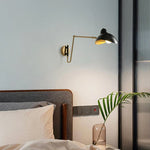 lampe murale articulée noir doré moderne scandinave flux lumineux 249 2000
