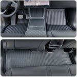 tapis sol voiture noir rayures horizontales moderne antidérapant avant arrière coffre imperméable