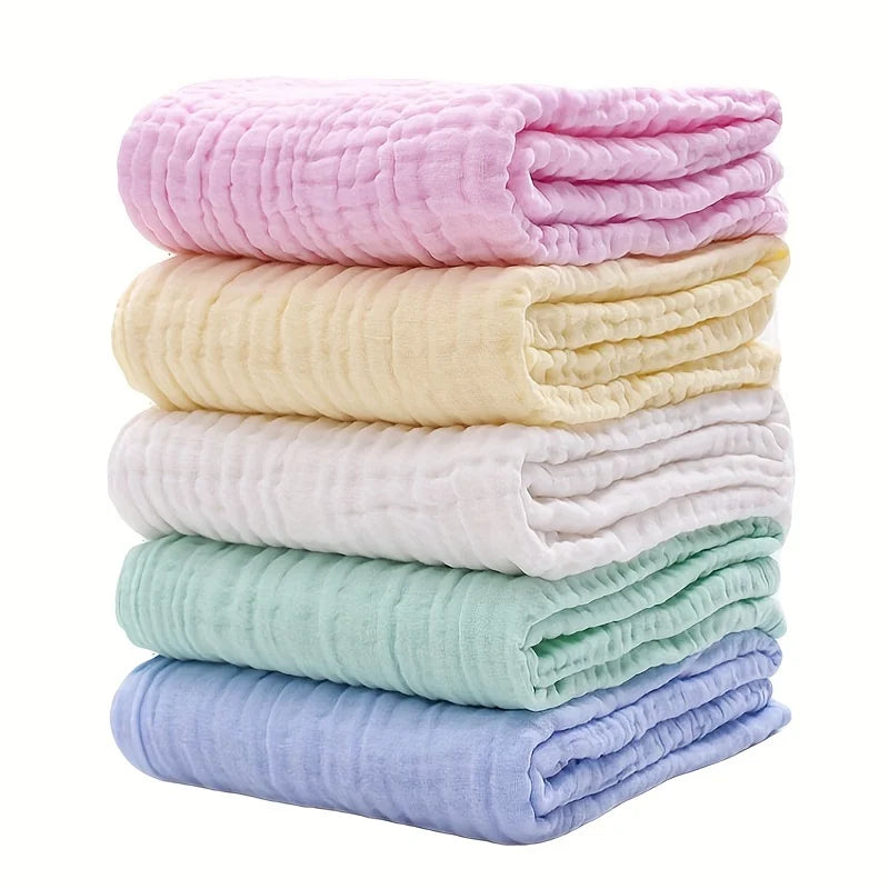 couverture bébé gaze plissée vert pastel douce 12 mois blanc bleu clair