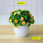 décoration intérieure pot fleurs artificielles bonsaï moderne blanc rouge violet jaune