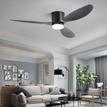 ventilateur led moderne vitesses télécommande noir blanc boisclair