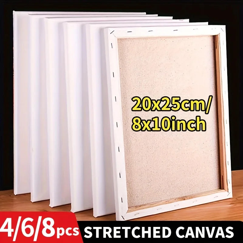 toiles peinture vierges blanc texturées classiques 20x25cm 8x10inch pack pièces