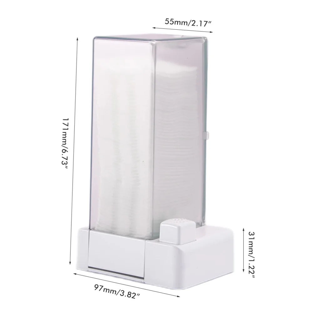 distributeur lingettes transparent moderne réutilisable adhésif blanc hygiène soins quotidien