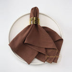 serviettes coton orange rose gris beige table classique réutilisables festive fourchette couteau