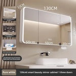 armoire salle bain murale miroir led rangement porte coulissante moderne blanc gris
