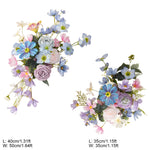 arche mariage fleurs artificielles violet blanc rose bleu classique romantique decoration exterieurintérieur événement festive