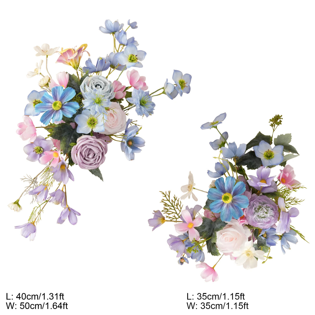 arche mariage fleurs artificielles violet blanc rose bleu classique romantique decoration exterieurintérieur événement festive