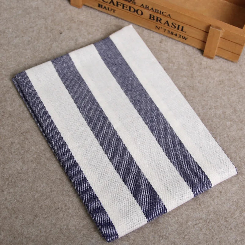 serviettes cuisine coton blanc bleu marine rayures classiqueReusable Washable Table Mat Napkin Dinner