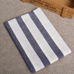 serviettes cuisine coton blanc bleu marine rayures classiqueReusable Washable Table Mat Napkin Dinner