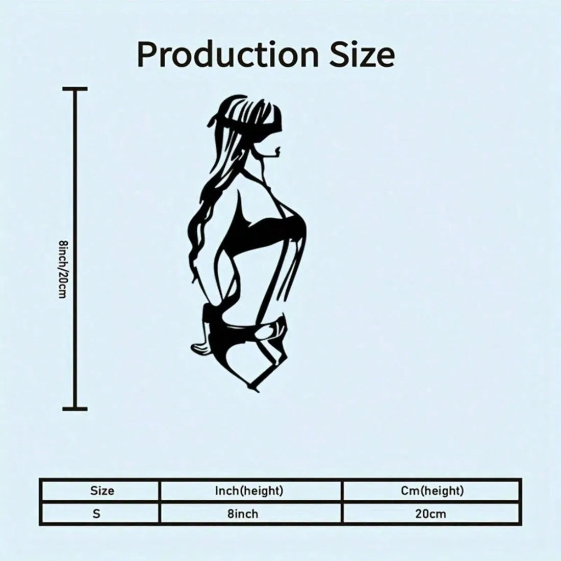 sculpture murale silhouette femme maillot bain talons noir minimalisteintérieur décoration salon chambre
