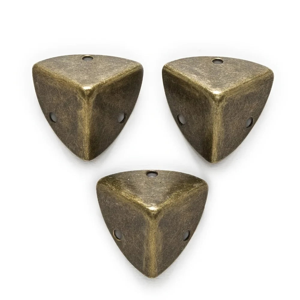 protections d'angle bronze vieilli 16 pièces fixations texturées industriel vintage