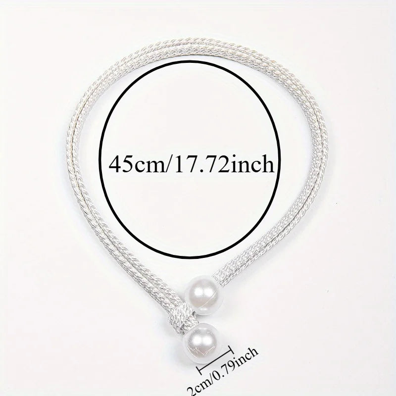 accessoires rideaux tressés blanc nacré modernes decoratifs 45cm longueur total 17.72pouces chambre salon decointérieur