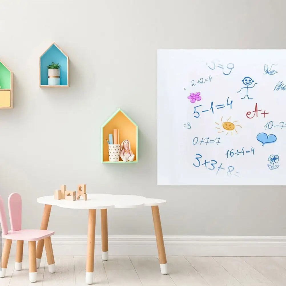 tableau blanc autocollant effaçable sec moderne adhésif mur 45x300 cm facile nettoyage maison école