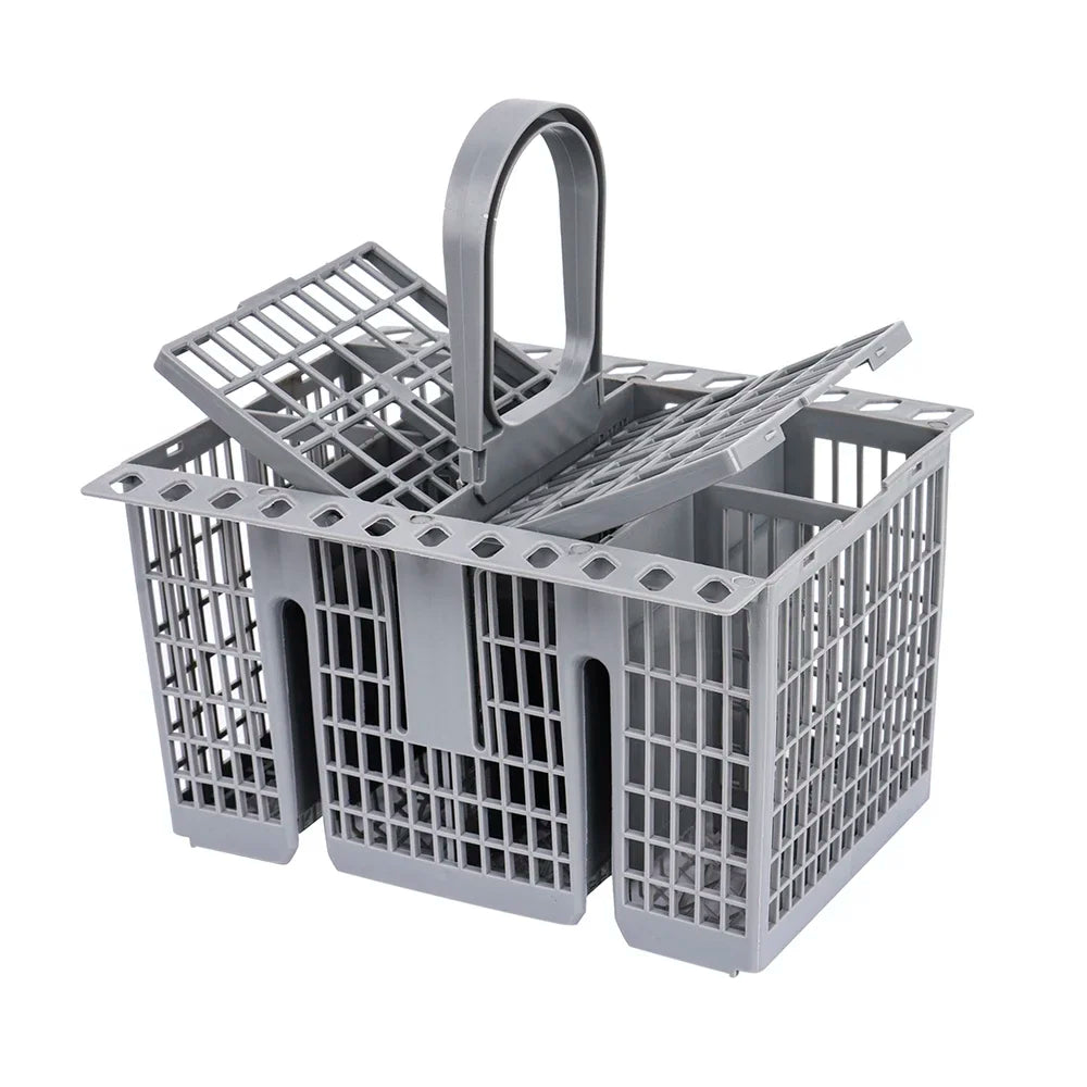 panier vaisselle gris moderne poignée amovible compartiments grille lave vaisselle pièces rechange fixations