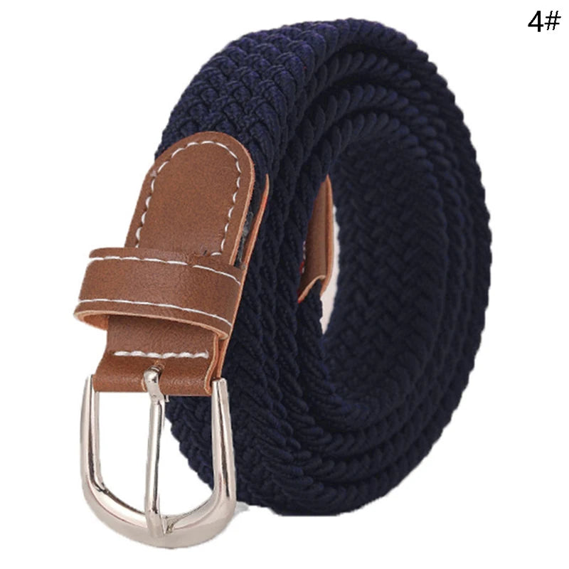 ceinture tissée élastique unisexe moderne beige noir rouge gris bleu olive