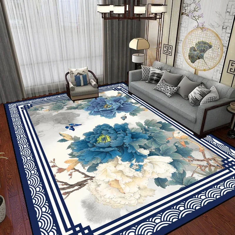 Tapis doux et lavable en polyester gris clair pour chambre à coucher