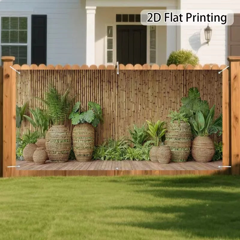 rideau imprimé 2d moderne rayures verticales naturel beige opaque clipsextérieur décorationporte garagefestival