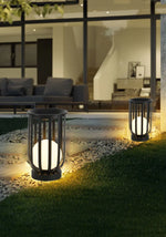 lampe solaire moderne noir rayures verticales ip65 led