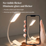 lampe lecture rechargeable led flexible pince blanc moderne table nuit étude chambre livre chevet