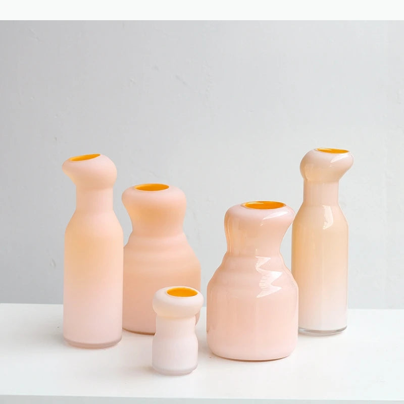 vase moderne rose pâle vases contemporains vert clair minimaliste ornemental table
