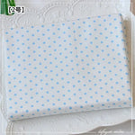 tissu coton bleu clair imprimé points rayures triangles zigzag moderne décontracté biodegradable 160cm