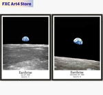affiche impression Earthrise NASA Apollo 11 toile chambre salon enfant classic documentaire