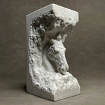 statue cheval blanc relief classique décoration intérieure esthétique blanche maison moderne nouvelle chambre salon