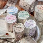 rubans adhésifs décoratifs fleurs vintage blanc bleu vert rose marron violet points floral scrapbooking