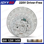 plaque led circulaire 12w 108mm blanc moderne technologie diodes led 6000k driver free
