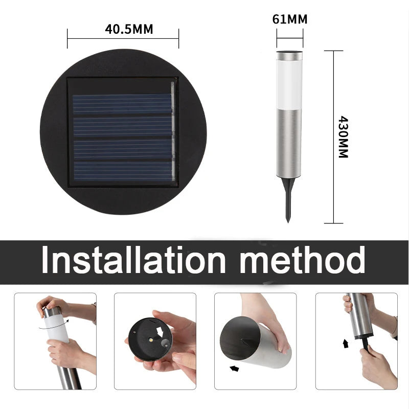lampe solaire moderne argentée adhésive éclairage extérieur ip65 led vacances patio jardin
