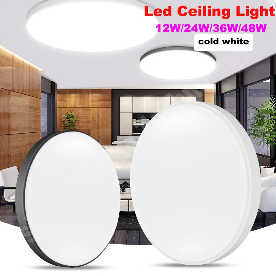 Lampe LED plafonnier moderne 220V 249 2000 flux lumineux blanc radar étanche IP55