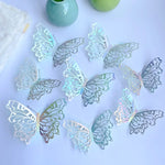 papillons décoratifs transparents violet bleu or adhésifs muraux élégants artisanal chambre salon événement