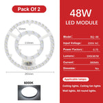 plaque led circulaire blanc moderne diodes aimant connecteurs haute luminosité 220v 72w 2835