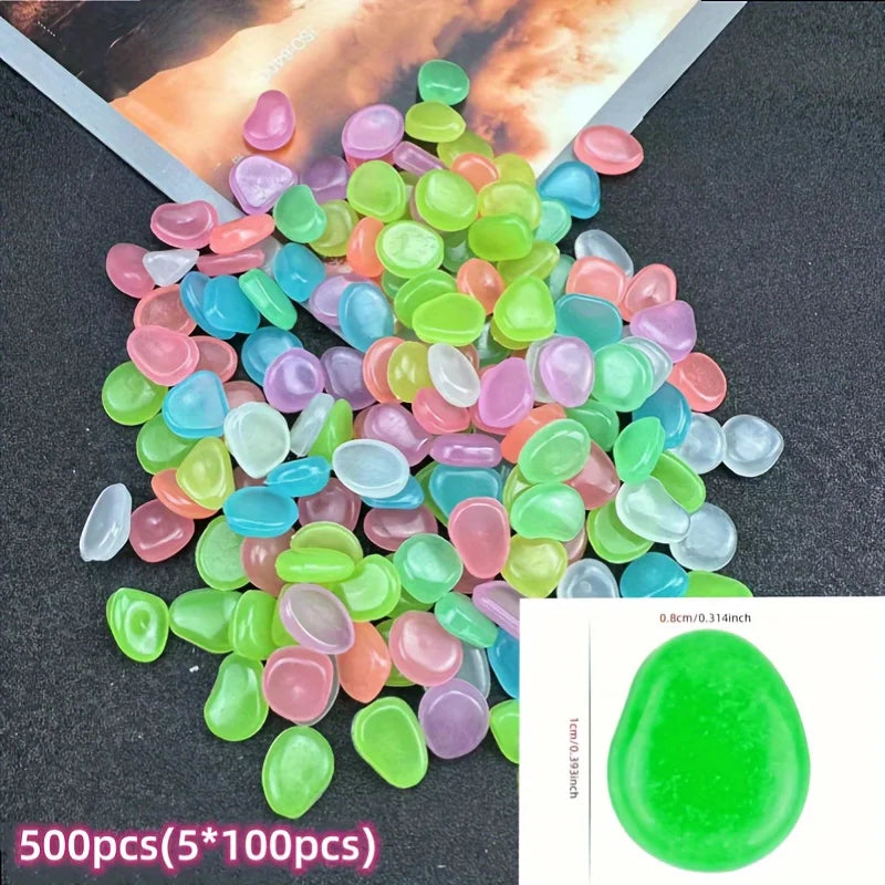 pierres décoratives luminescentes modernes bleu vert rose blanc translucides 1000 2000 pcs jardinextérieur