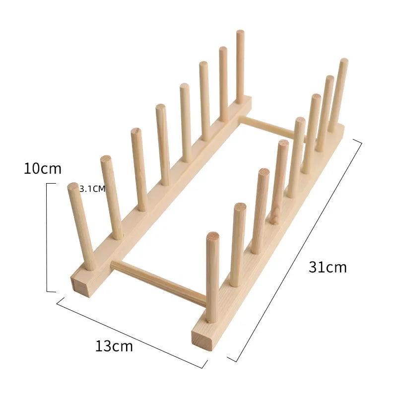 rangement cuisine bois assiettes plaques verres minimaliste support stockage organizer égouttoir rustic nature