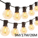 guirlande lumineuse transparente vintage 17m 52 ampoules clips étancheextérieur camping fête