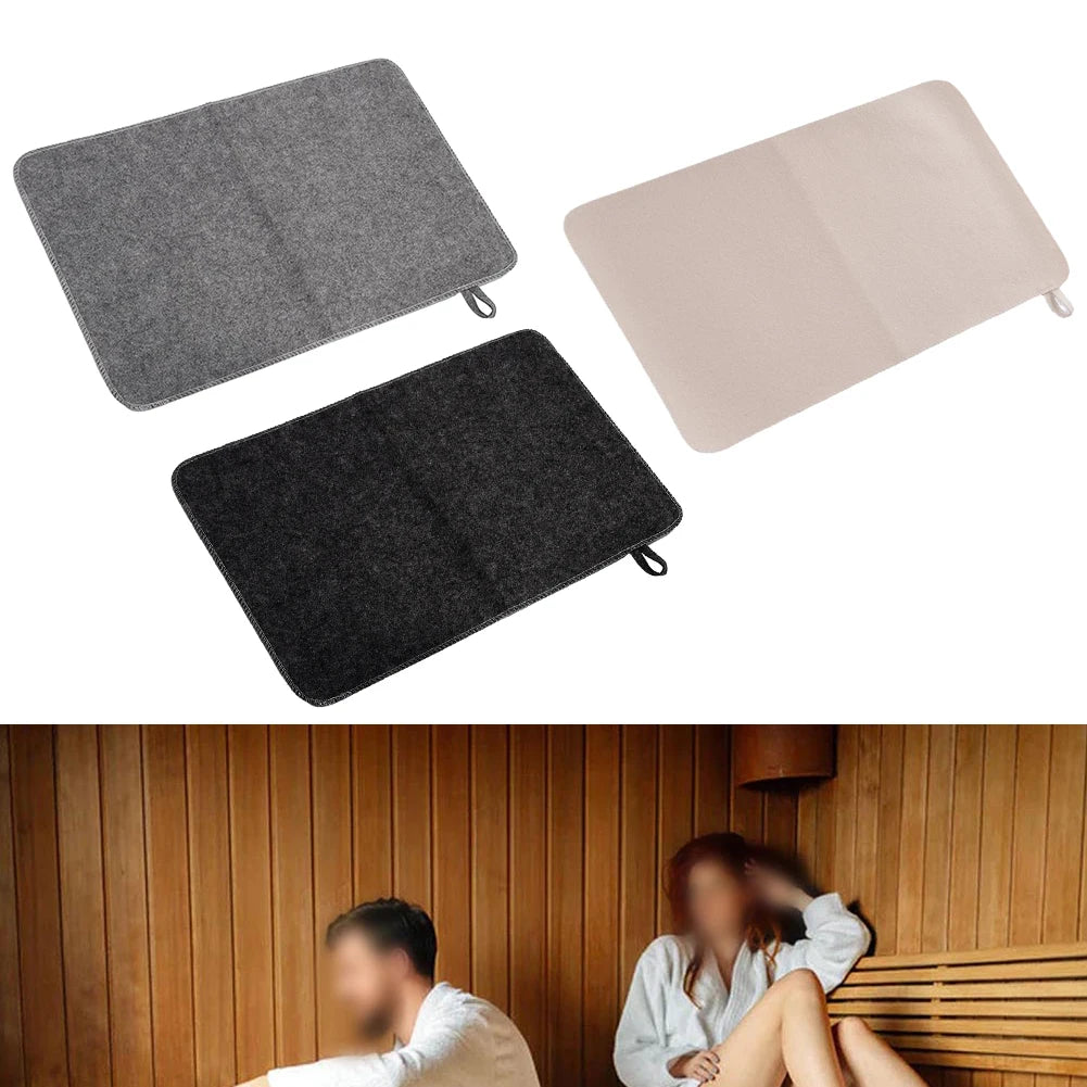 tapis d'isolation feutré absorbant eau minimaliste gris noir blanc sauna bain