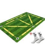 tapis entraînement football vert blanc noir terrain ballons didactique pratiqueintérieurextérieur