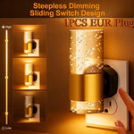 lampe nuit dorée transparente bubbles moderne adhésif plug led réglable chambre salon