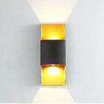 lampe murale moderne noir doré extérieure imperméable éclairage maison led ip65 hydrofuge