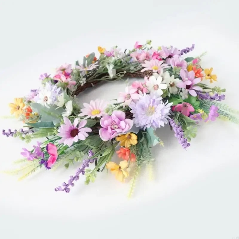 Couronne de 50cm utilisée comme décoration de mariage printanier