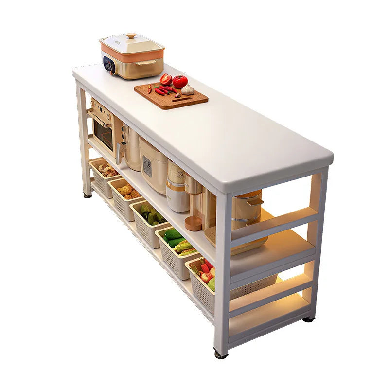 meuble cuisine blanc moderne tiroirs tablettes roulettes multifonctionnel 120cm 60cm 80cm