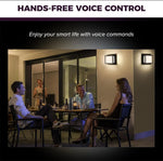 lampe murale intelligente led rgbicw noir moderne controle vocale ip68 wifi 20w