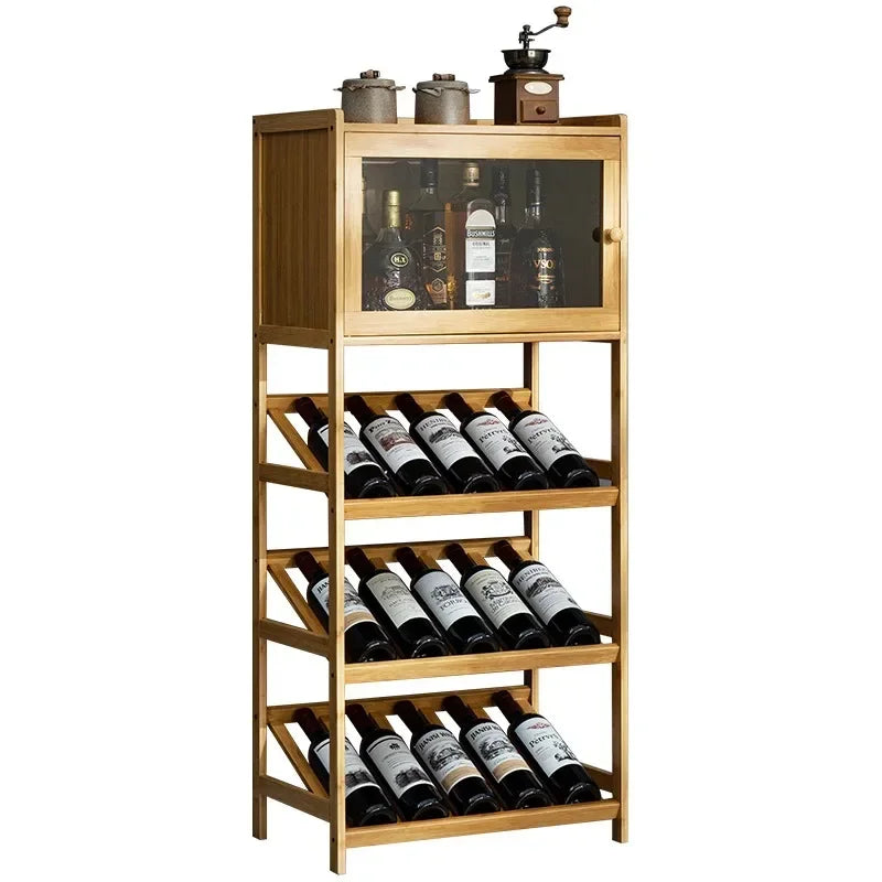présentoir vin mural moderne étagères bois naturel bouteilles verre opaque 32x52x90cm