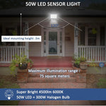projecteurs led moderne noir ip66 interrupteur rotatif sensibilité allumage intensité lumièreextérieur garage jardin