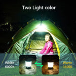 lampe camping rechargeable led vert blanc texture moderne pratique interrupteur anneau métallique étancheurgence